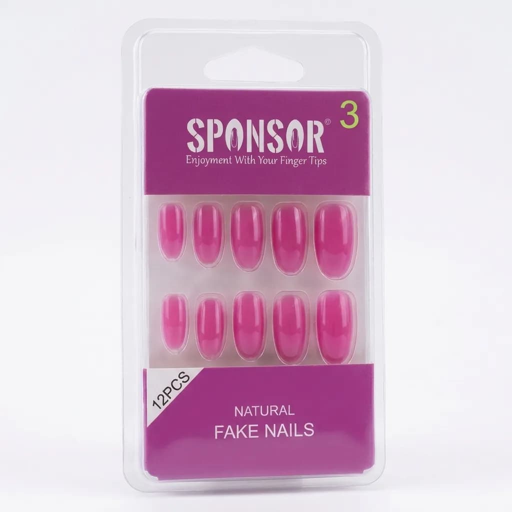 Sponser Nails Hot Pink Color