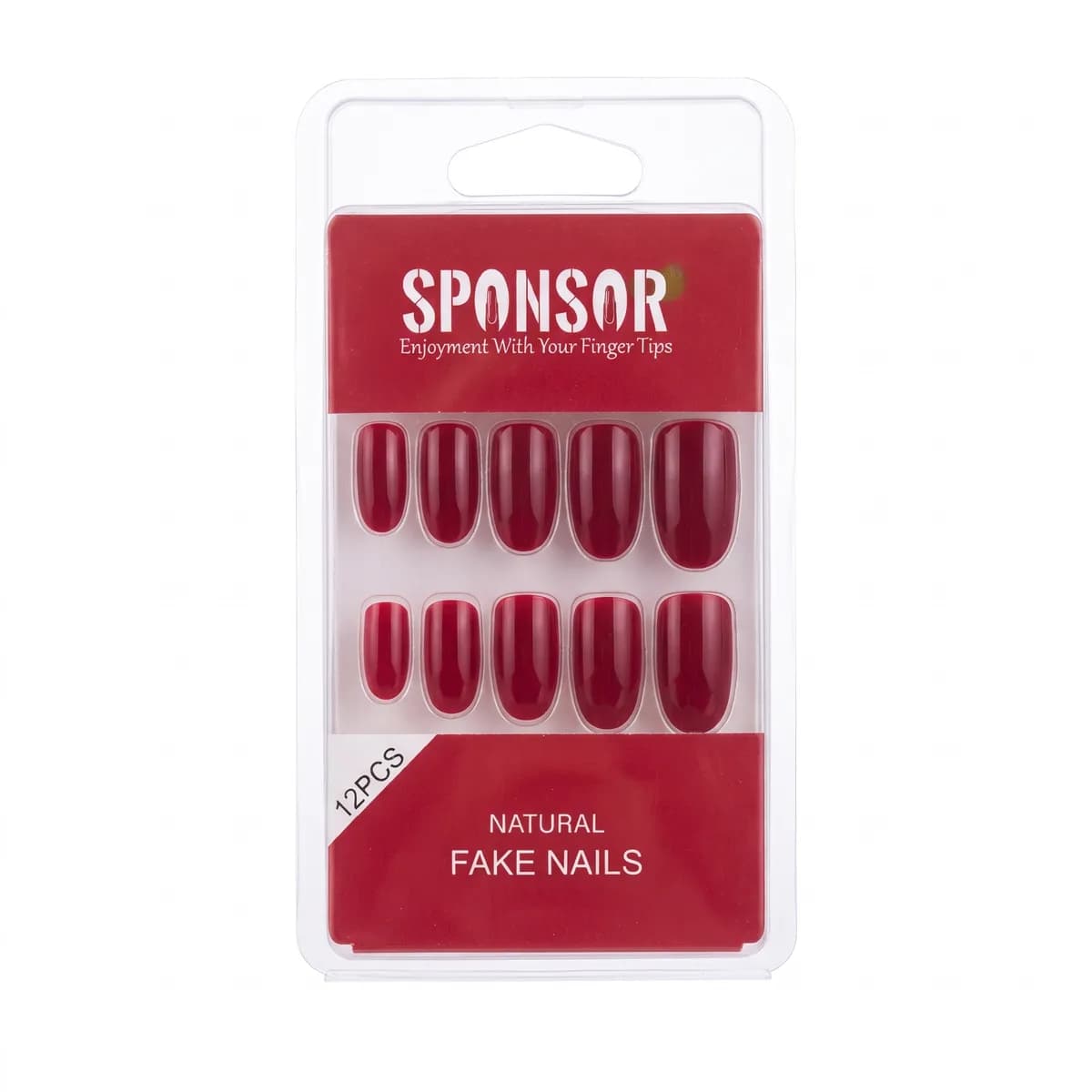 Sponser Nails Dark Red Color