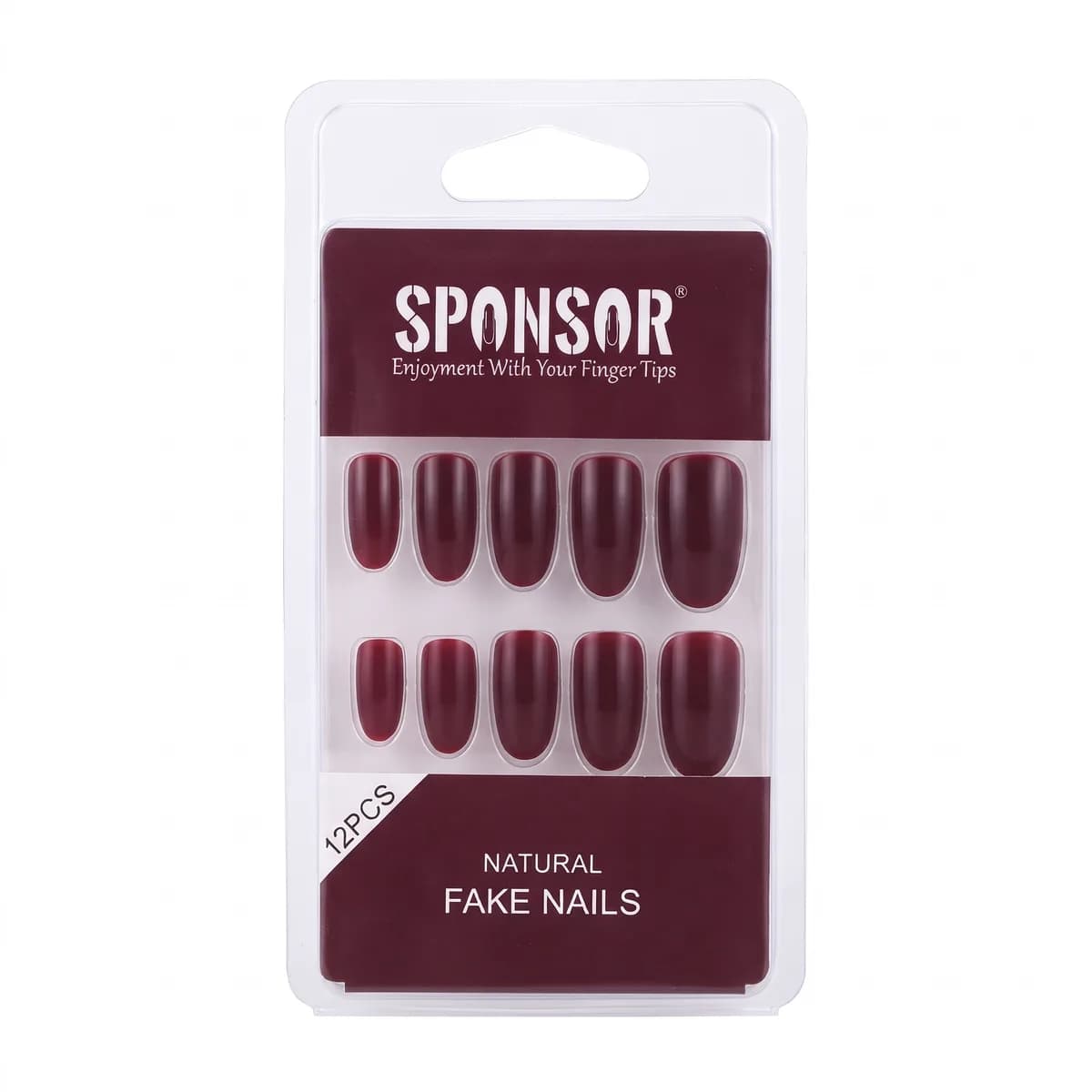 Sponser Nails Maroon Color