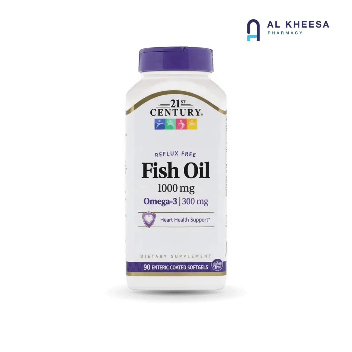 21 Century Fish Oil 1000 mg – Omega-3 Capsules, 90 Softgels