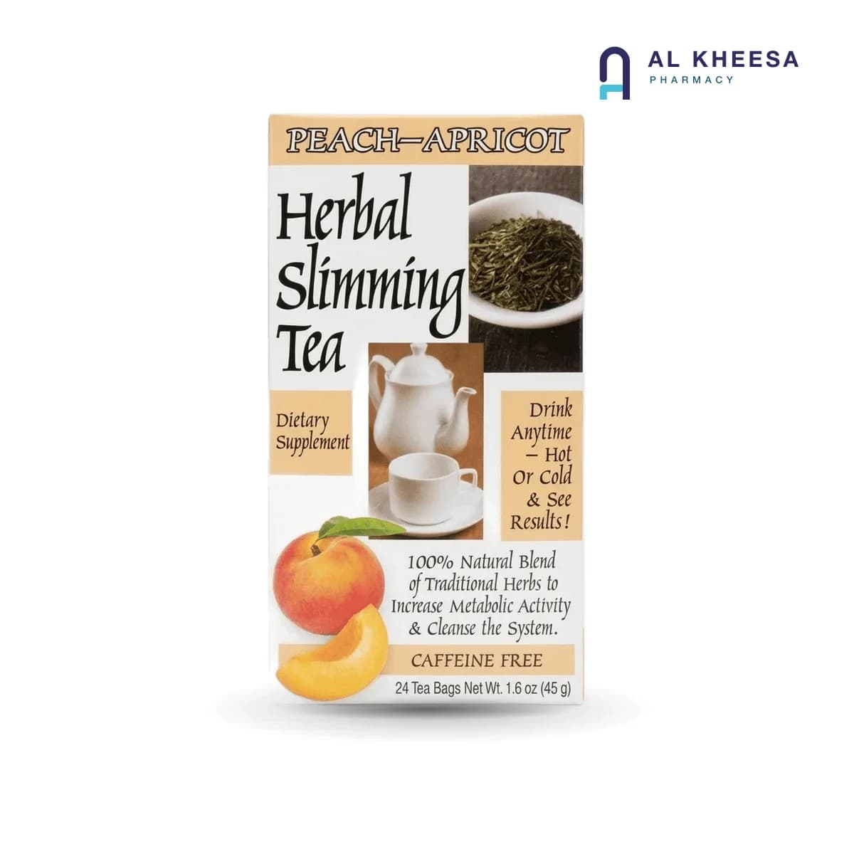 21st Century Slimming Herbal Tea Peach & Apricot Flavor – 24 Tea Bags