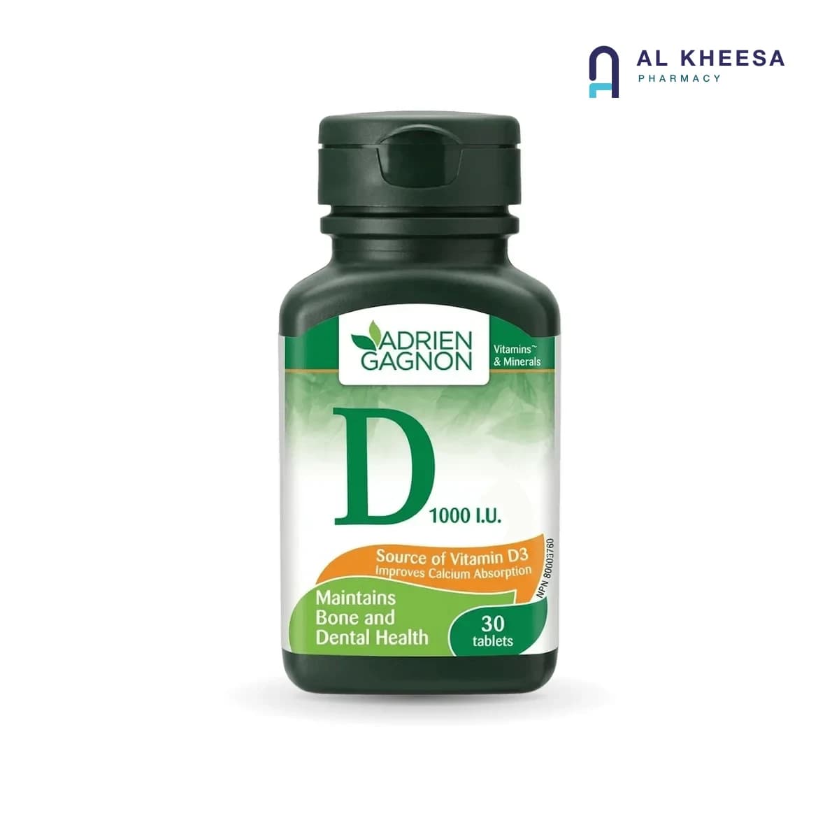 Adrien Gagnon Vitamin D3 1000 IU Tablets – Bone & Immune Support – 30 Tablets