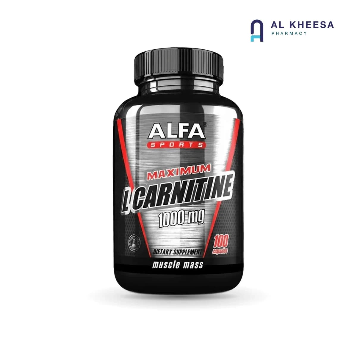 Alfa L-Carnitine 1000 mg Fat Metabolism & Energy Support Capsules – 100 Count