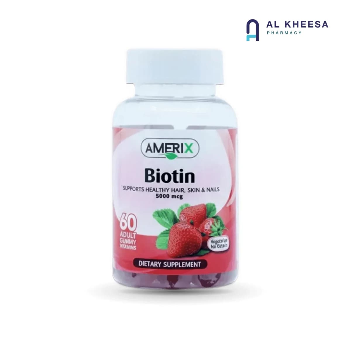 Amerix Biotin Gummies 60’s – Hair, Skin & Nail Support Supplement