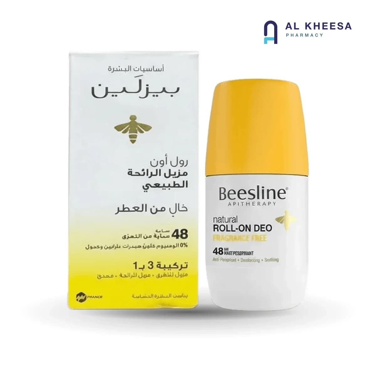 Beesline Natural Deo Roll-On – Fragrance-Free, 50ml