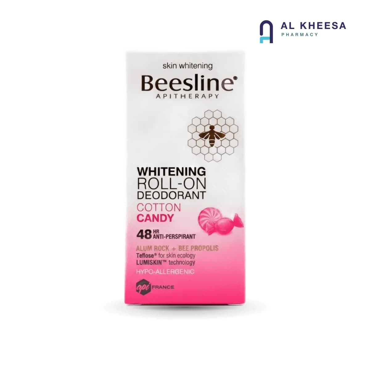 Beesline Whitening Deodorant – Cotton Candy Scent, 50 ml