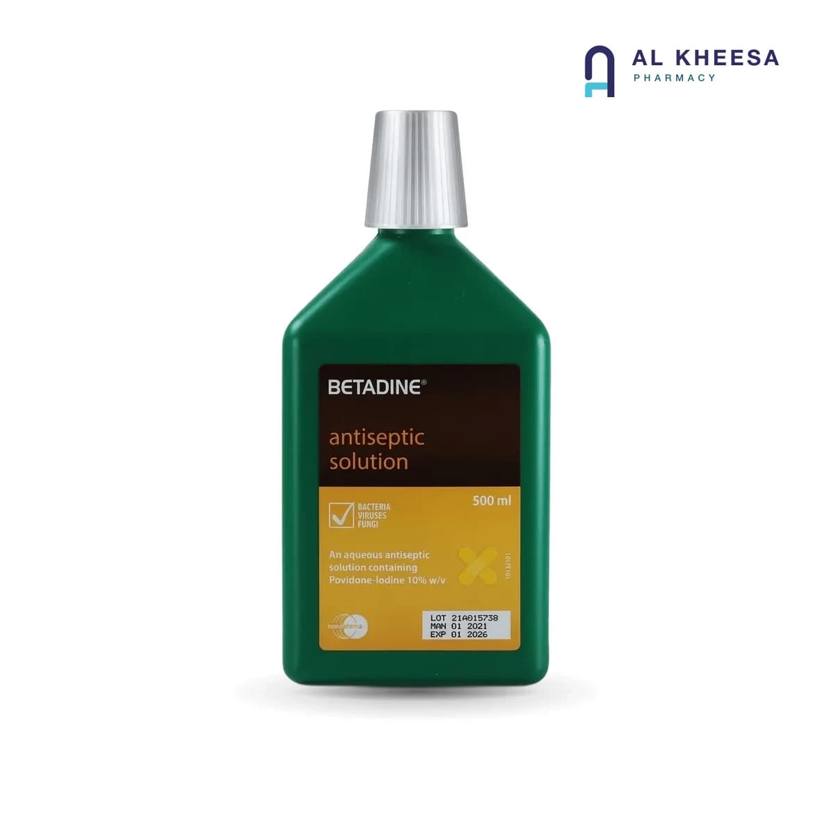 Betadine Antiseptic Solution 500ml – Povidone-Iodine Wound Care Disinfectant