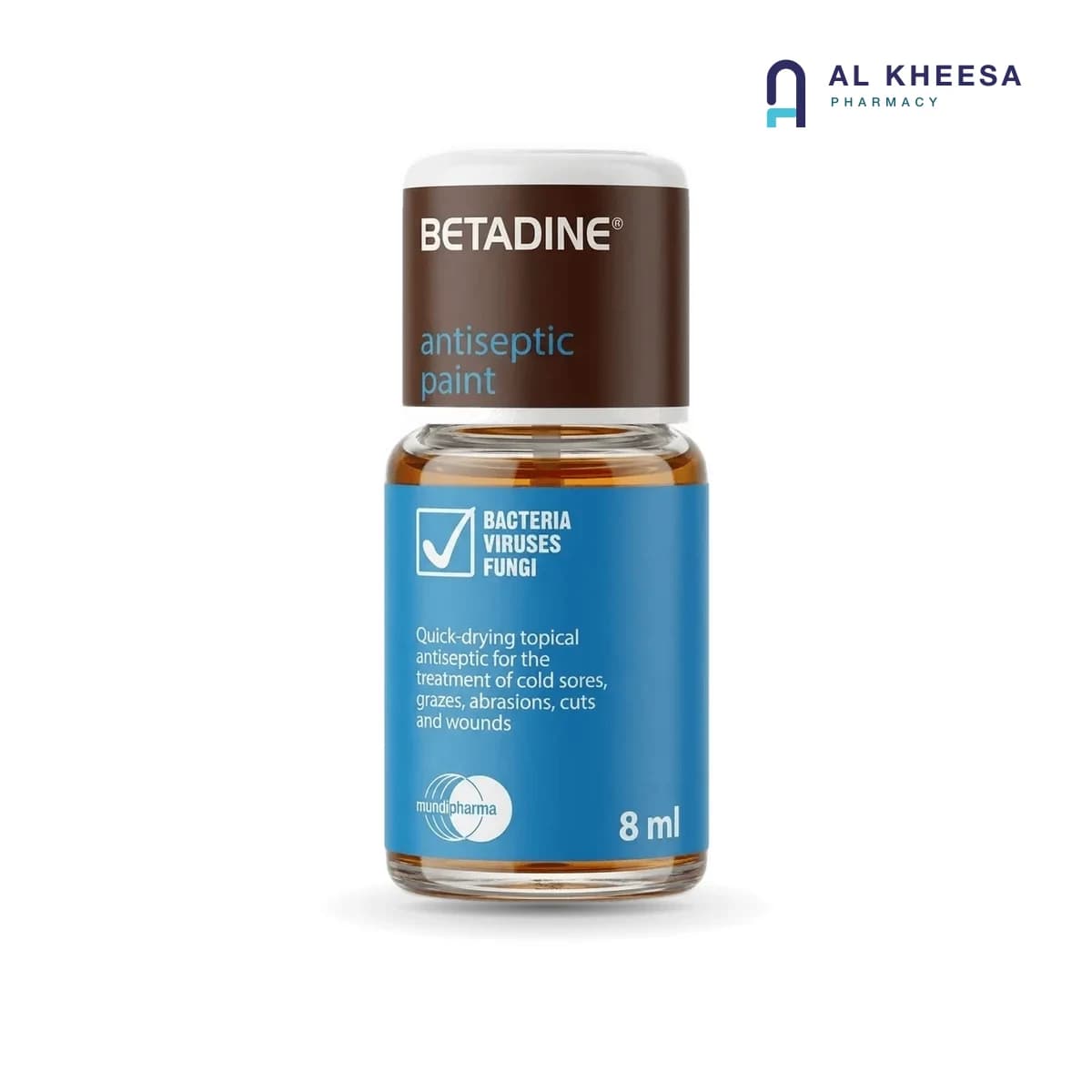 Betadine Antiseptic Solution Paint 8ml – Povidone-Iodine Topical Antiseptic