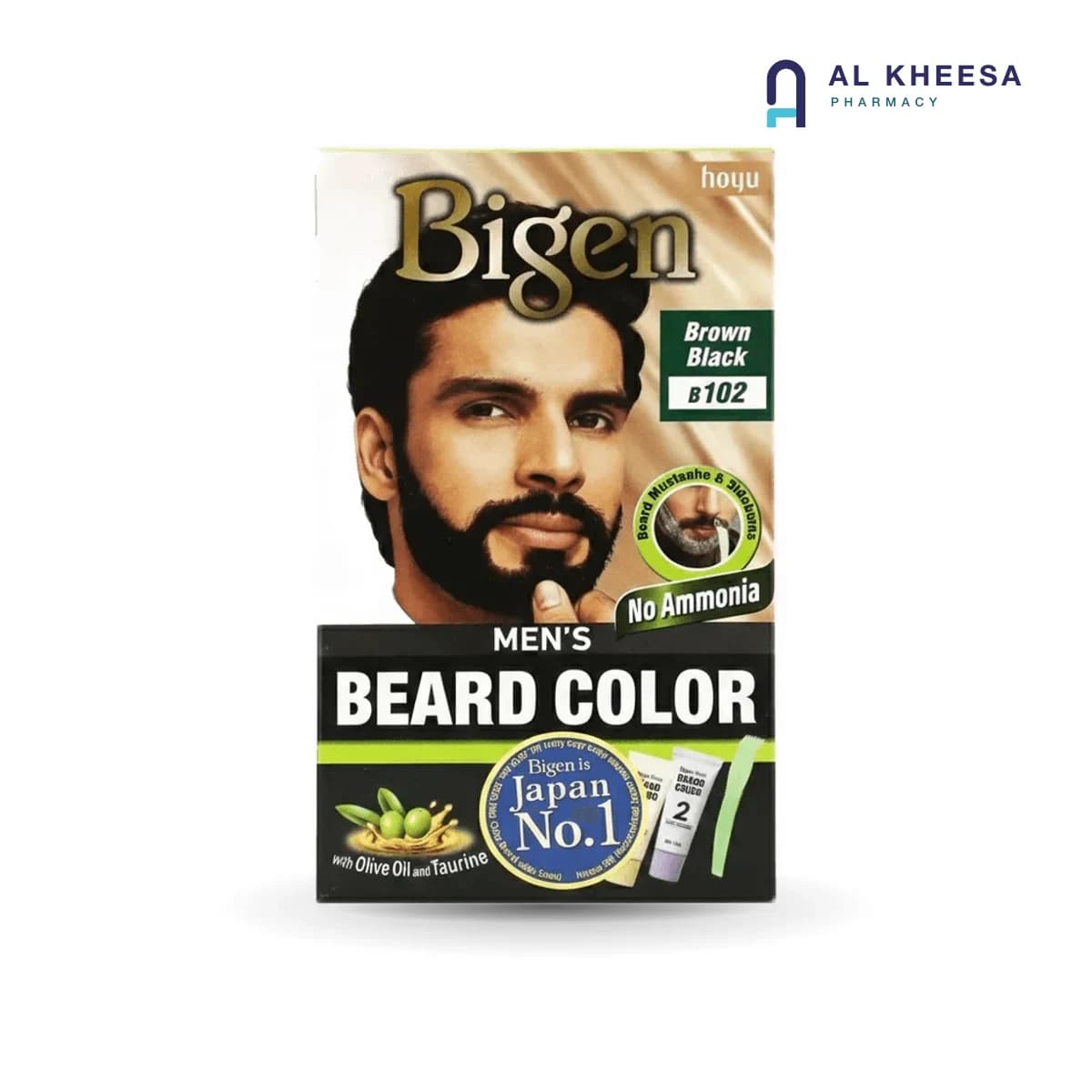Bigen Beard Color B102 Brown Black – Natural-Looking Gray Coverage for Men