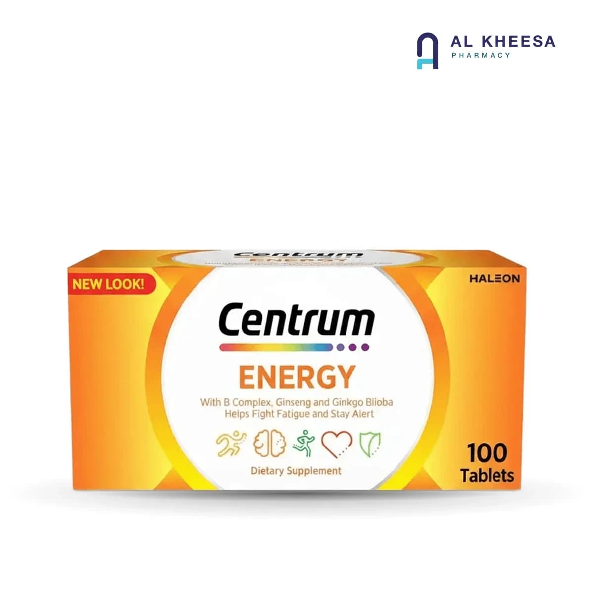 Centrum Energy Multivitamin & Ginseng Supplement Tablets – 100 Count