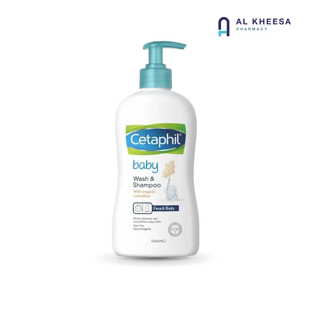 Cetaphil Baby Wash & Shampoo with Calendula for Delicate Skin – 400 ml