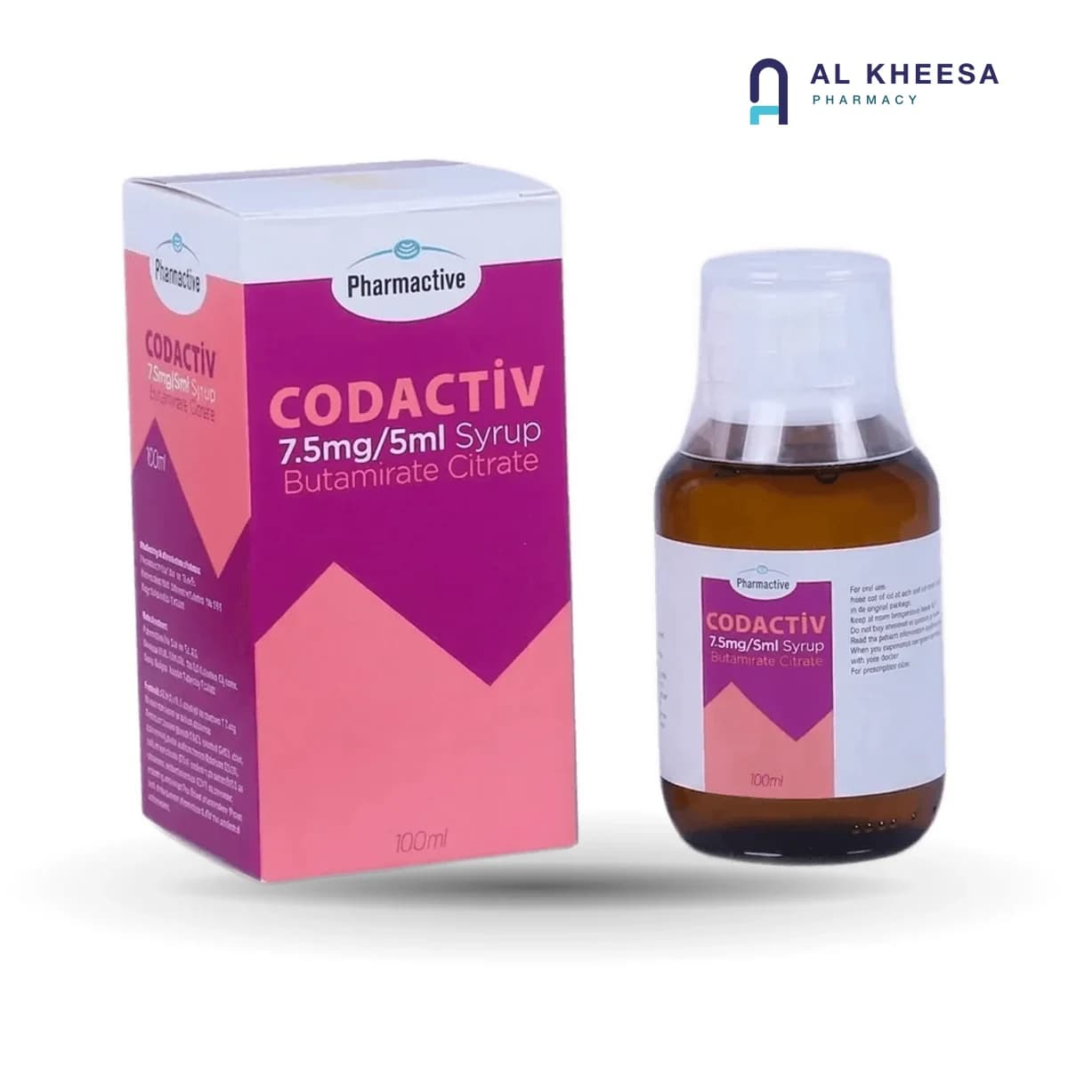 Codactive 7.5 mg/5 ml Syrup 100 ml – Antitussive Cough Suppressant Syrup