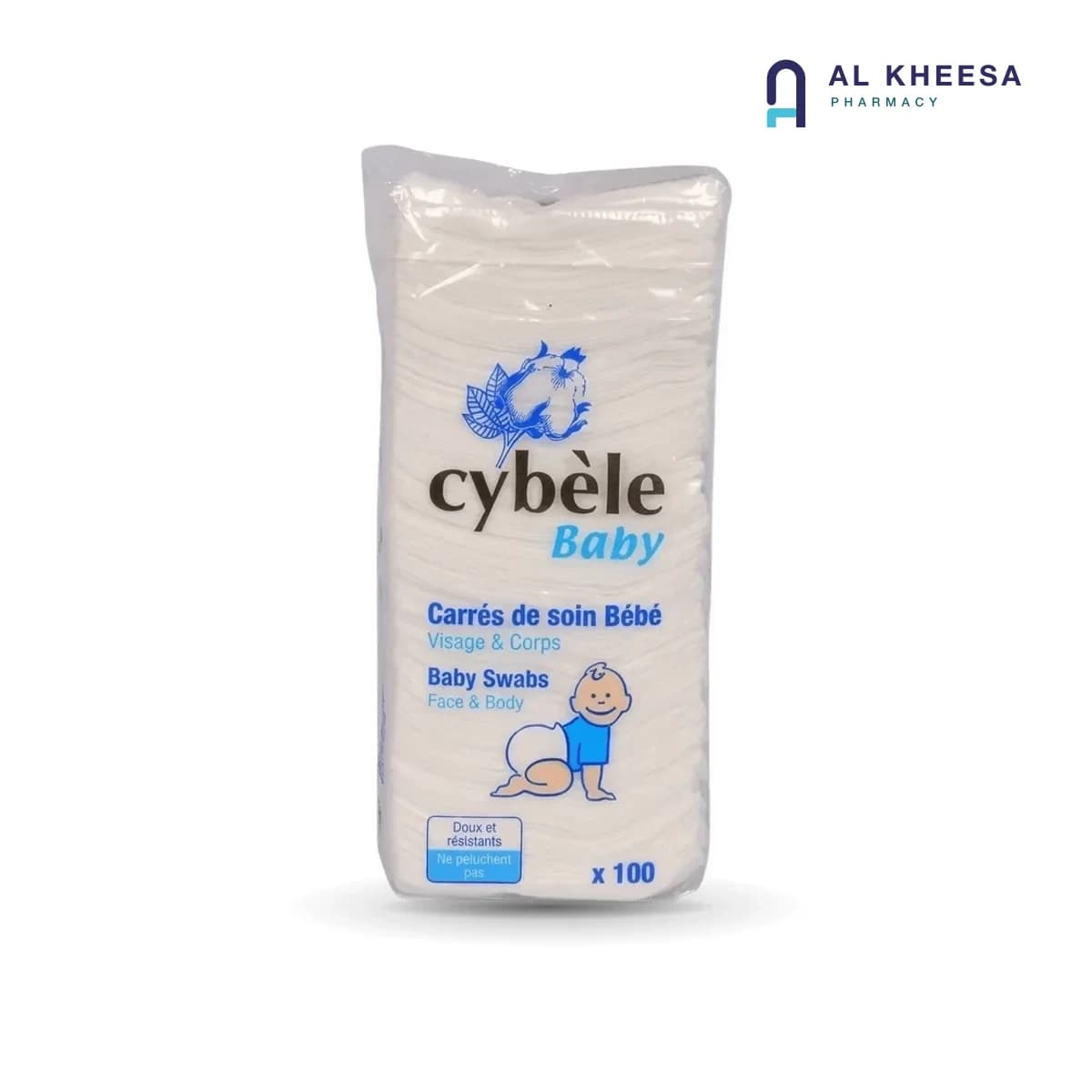 Cybele Baby Swabs – Soft Cotton Face & Body Swabs – 100 Pieces