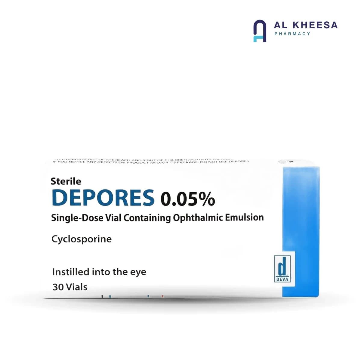 Depores 0.05% Ophthalmic Emulsion – 30 Single-Use Vials for Eye Care