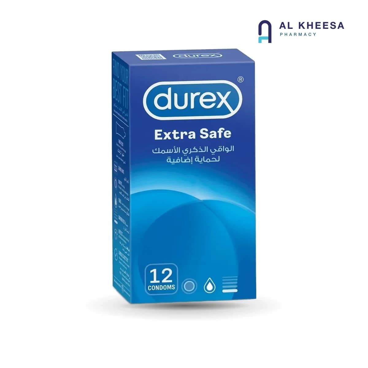 Durex Extra Safe Condoms – Thicker Protection & Comfort Fit, Pack of 12