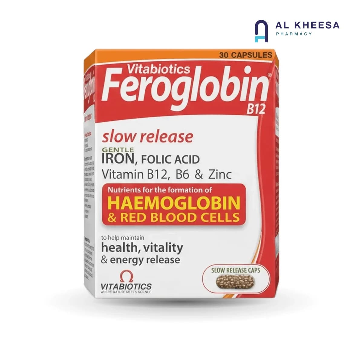 Feroglobin Capsules 30’s – Iron & Multivitamin Supplement for Blood Health