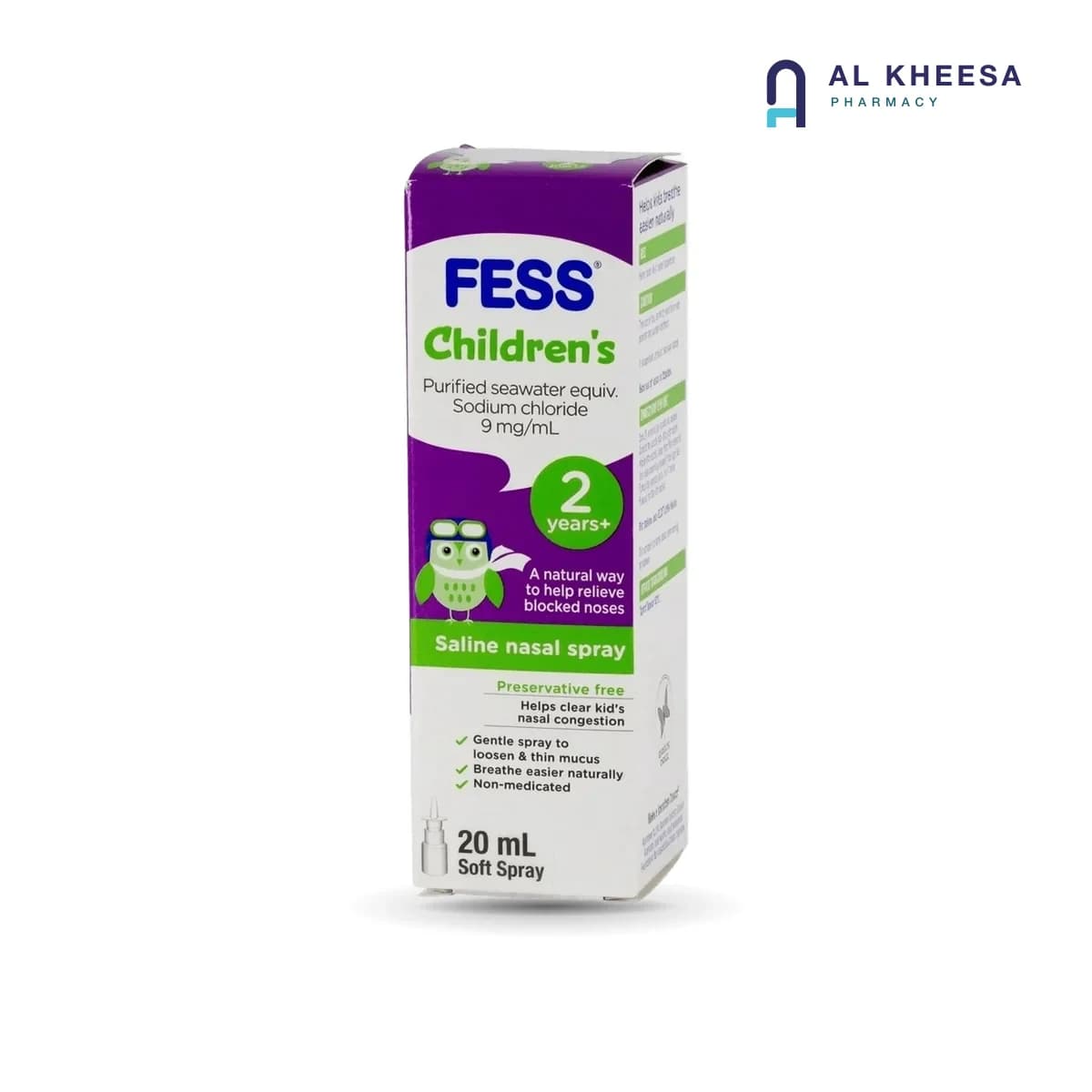 Fess  Little Children’s Nasal Spray – Gentle Saline Spray for Kids’ Nasal Care