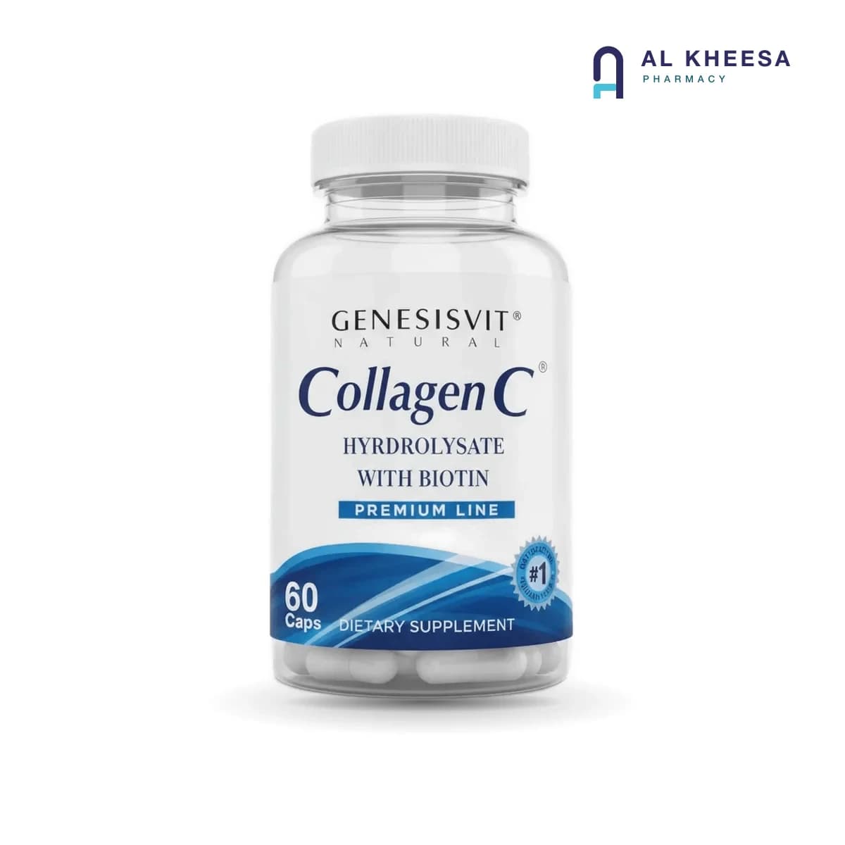 GenesisVit Collagen C with Biotin Skin & Hair Support Capsules – 60 Count