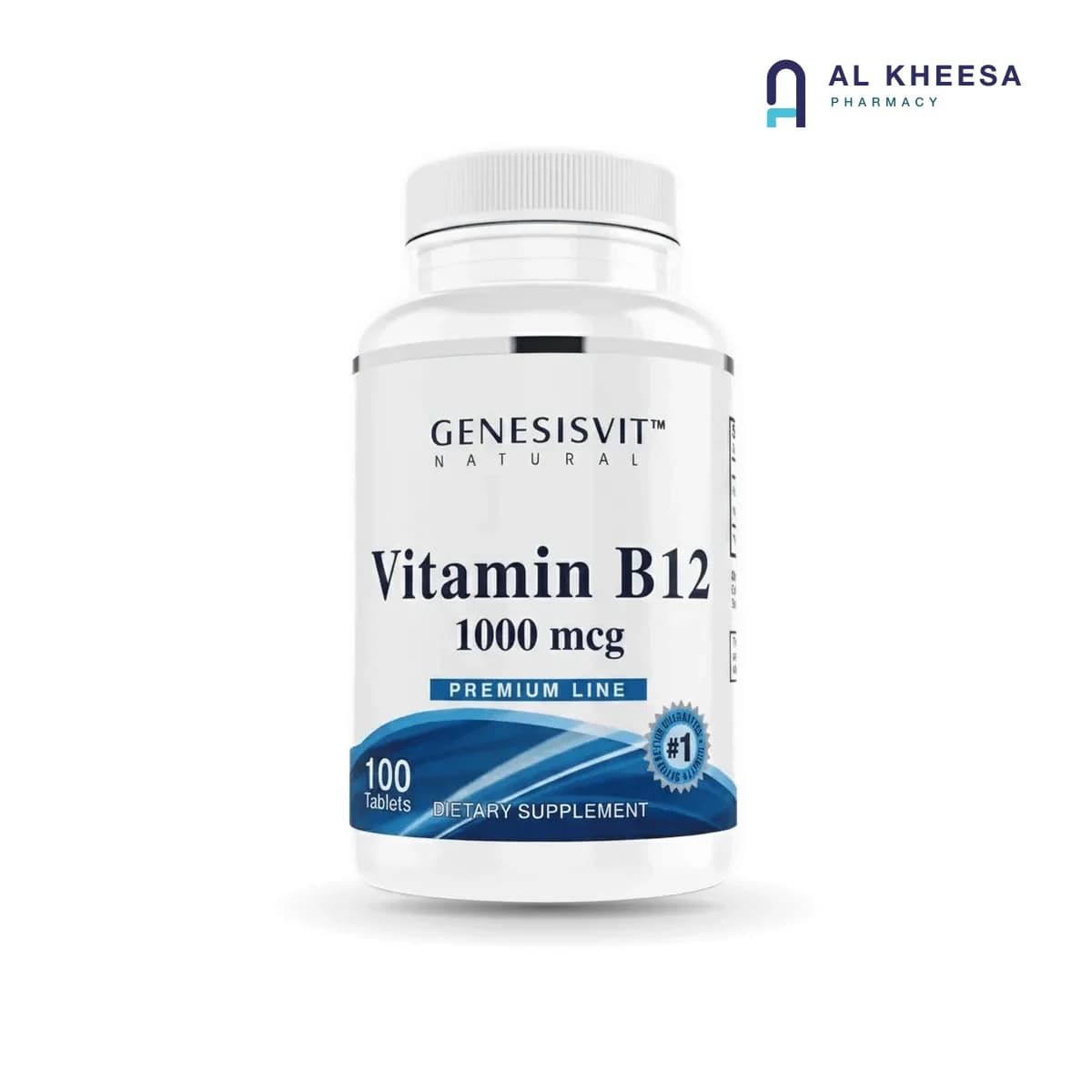 GenesisVit Vitamin B12 1000 mcg Tablets – 100 Count