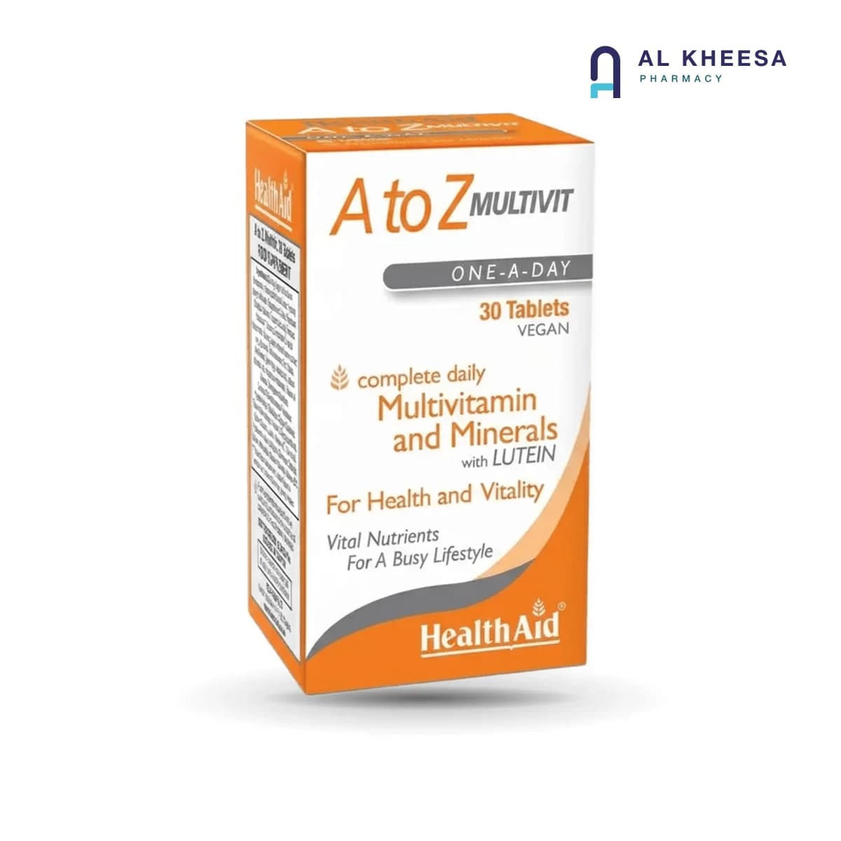 Health Aid A to Z Multivitamin Tablets – Complete Daily Nutrition – 30 Tablets