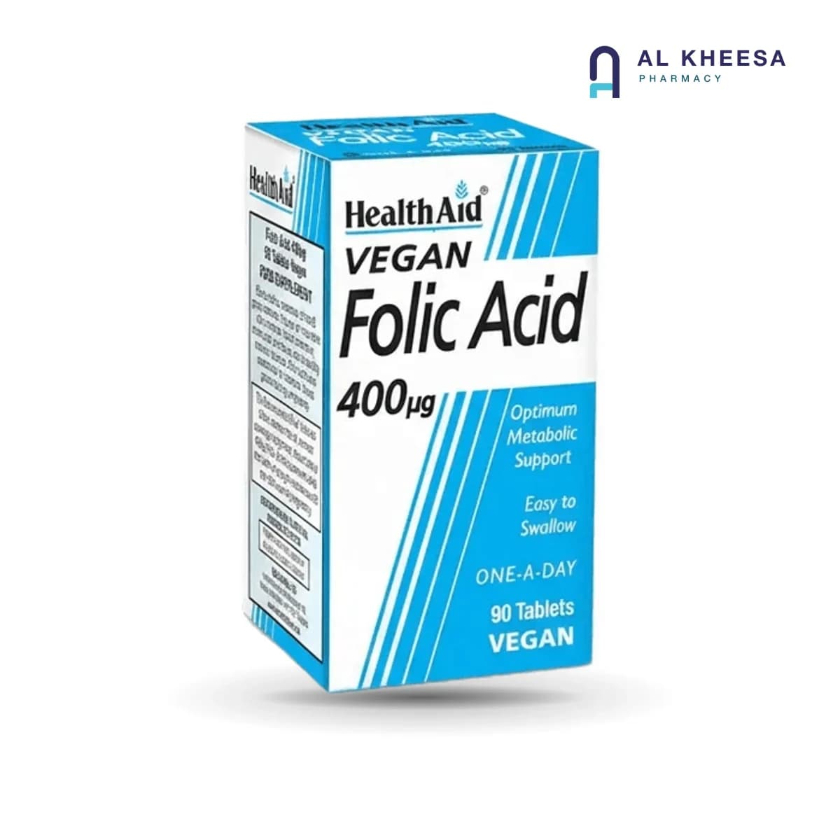 Health Aid  Folic Acid 400 mcg Tablets – Essential Vitamin Supplement (90 Tablets)