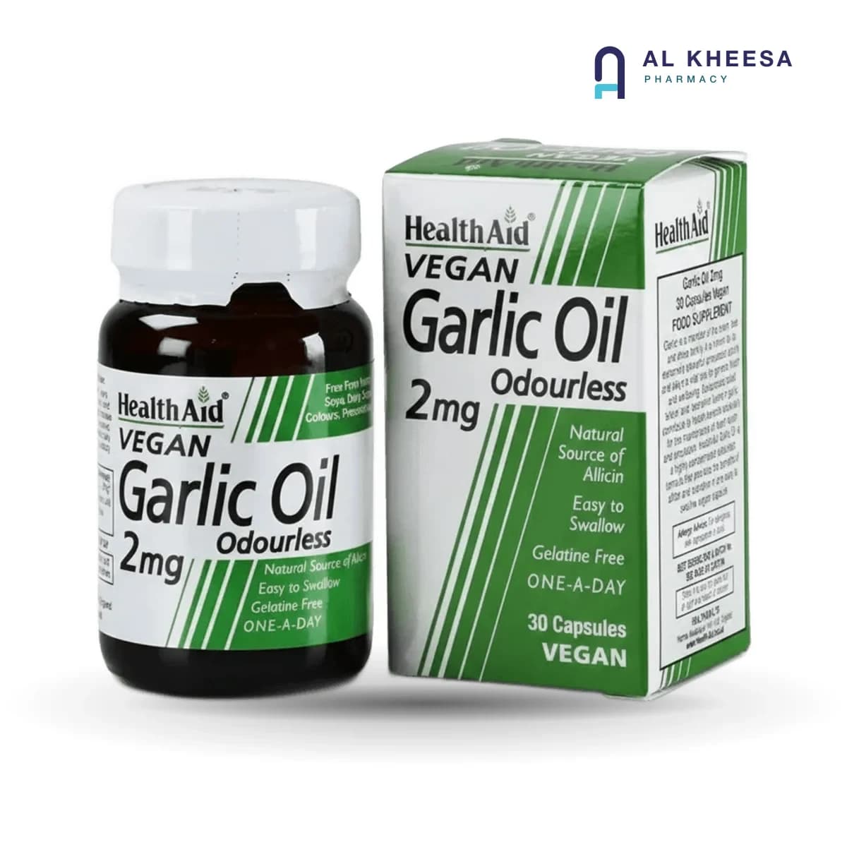 Health Aid  Mega Garlic Oil Capsules – Natural Garlic Oil Nutritional Supplement
