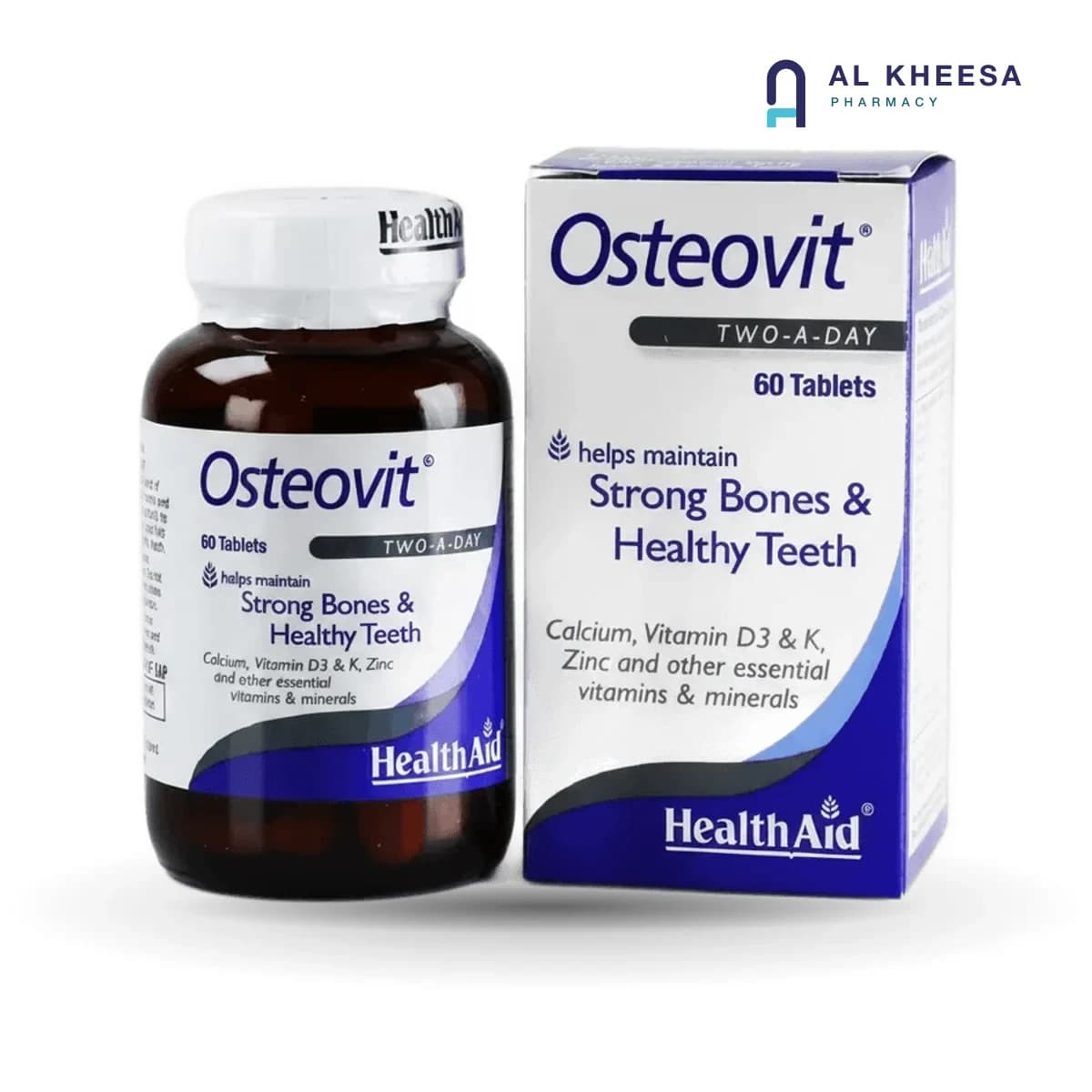 Health Aid Osteovit – Calcium & Vitamin D Tablets, 60 Count