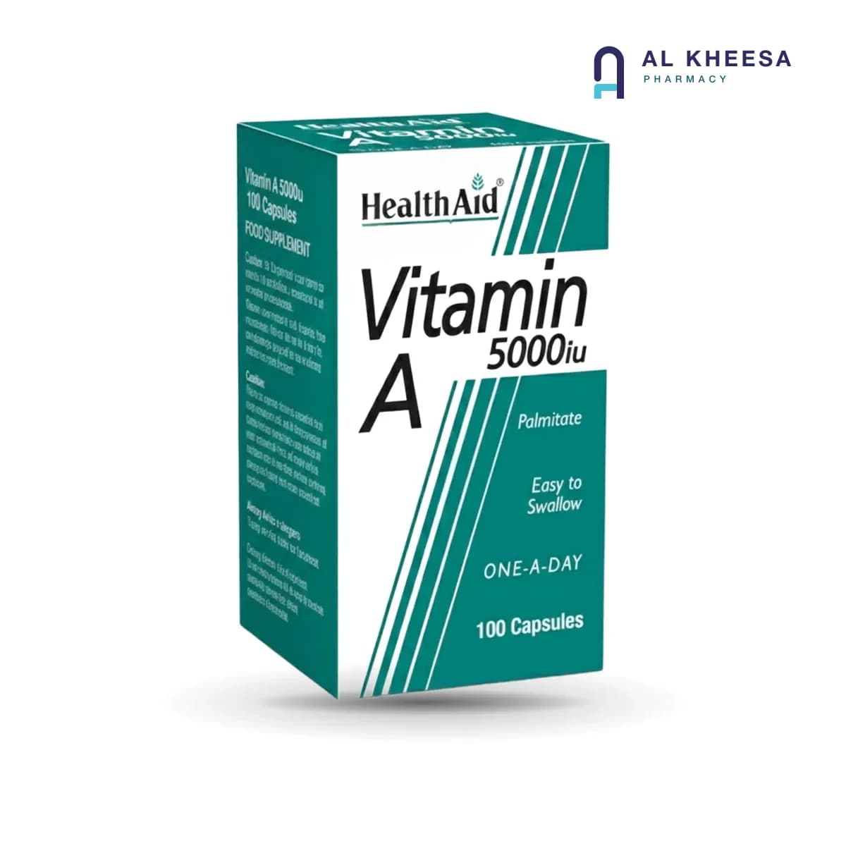 Health Aid  Vitamin A 5000 IU – One-A-Day Capsules, 100 Count