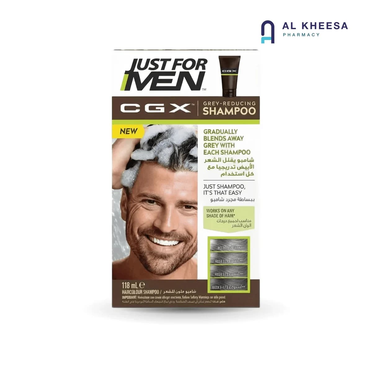 Just For Men Control GX Shampoo 118ml – Gradual Hair Color and Cleanse