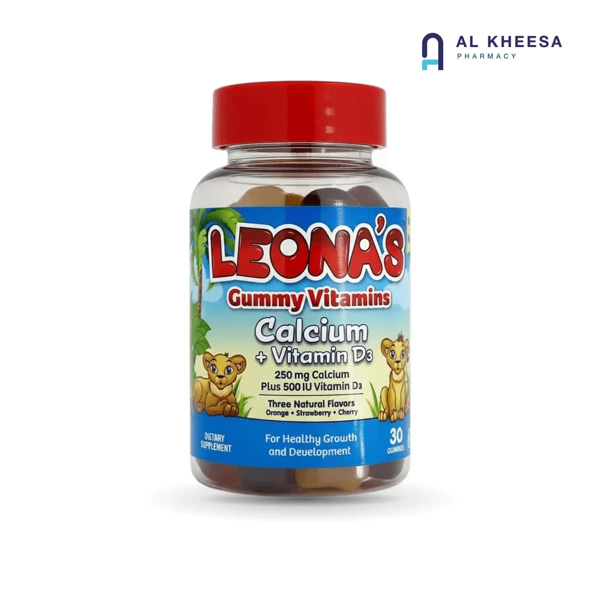 LEONAS Calcium + Vitamin D3 Gummies – Bone Health Support, 30 Gummies