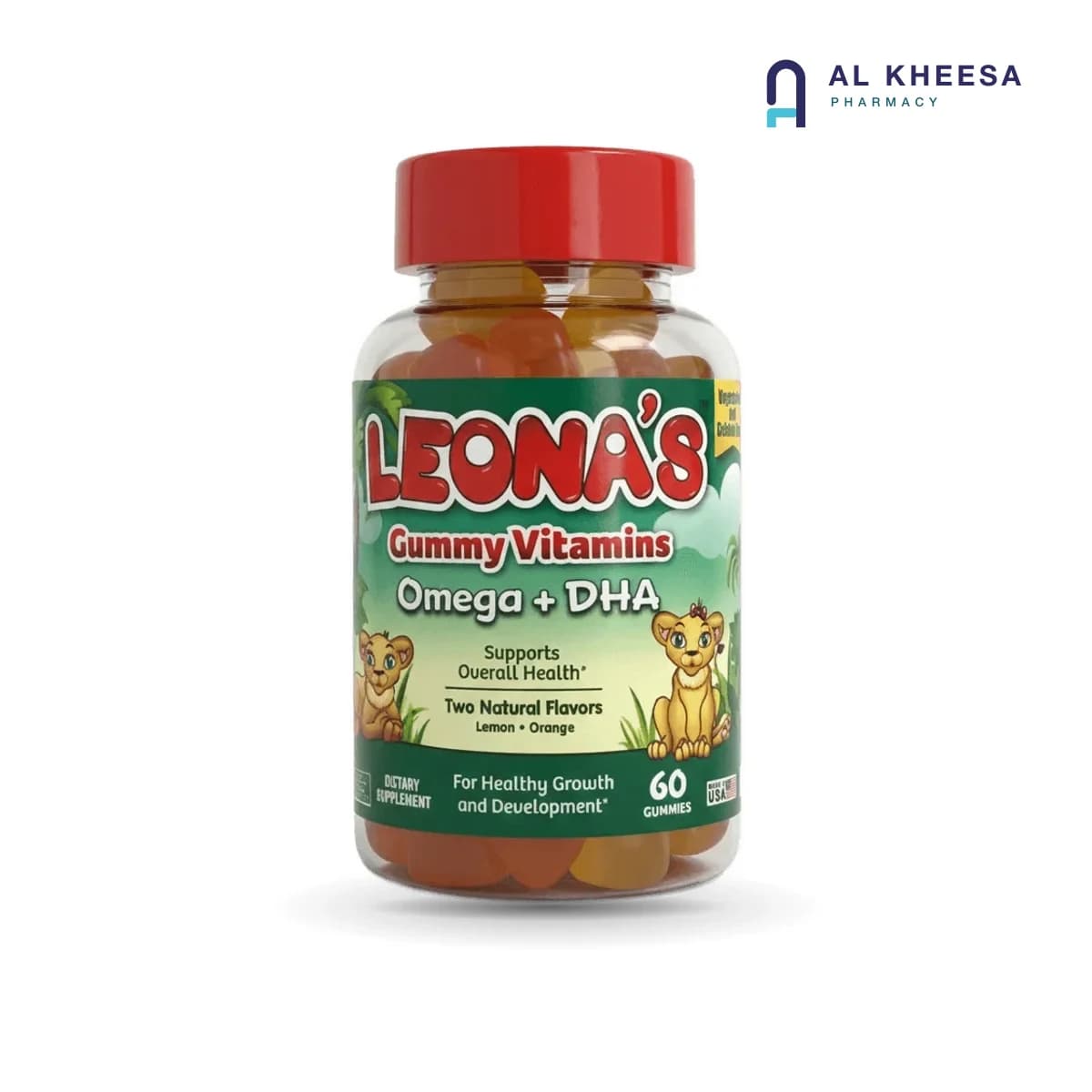 LEONAS Omega + DHA Gummies – Daily Brain and Heart Support, 60 Gummies