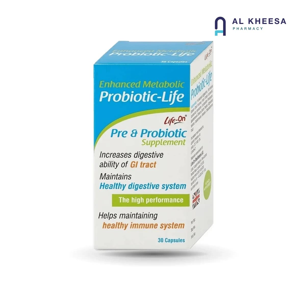 LifeOn Probiotic Capsules – Digestive & Gut Health Support – 30 Capsules