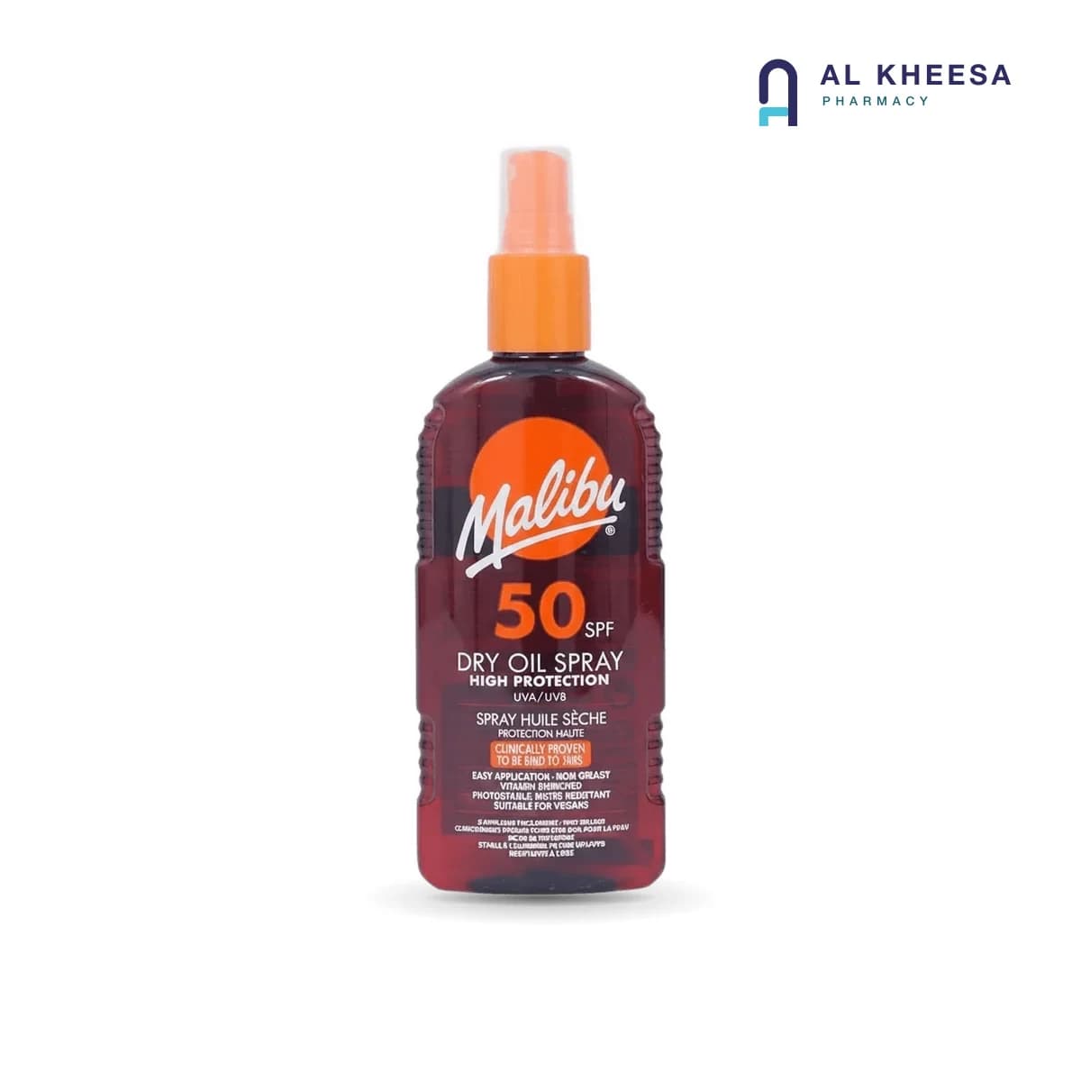 Malibu Dry Oil Spray SPF 50 – High Protection Sun Spray 200ml