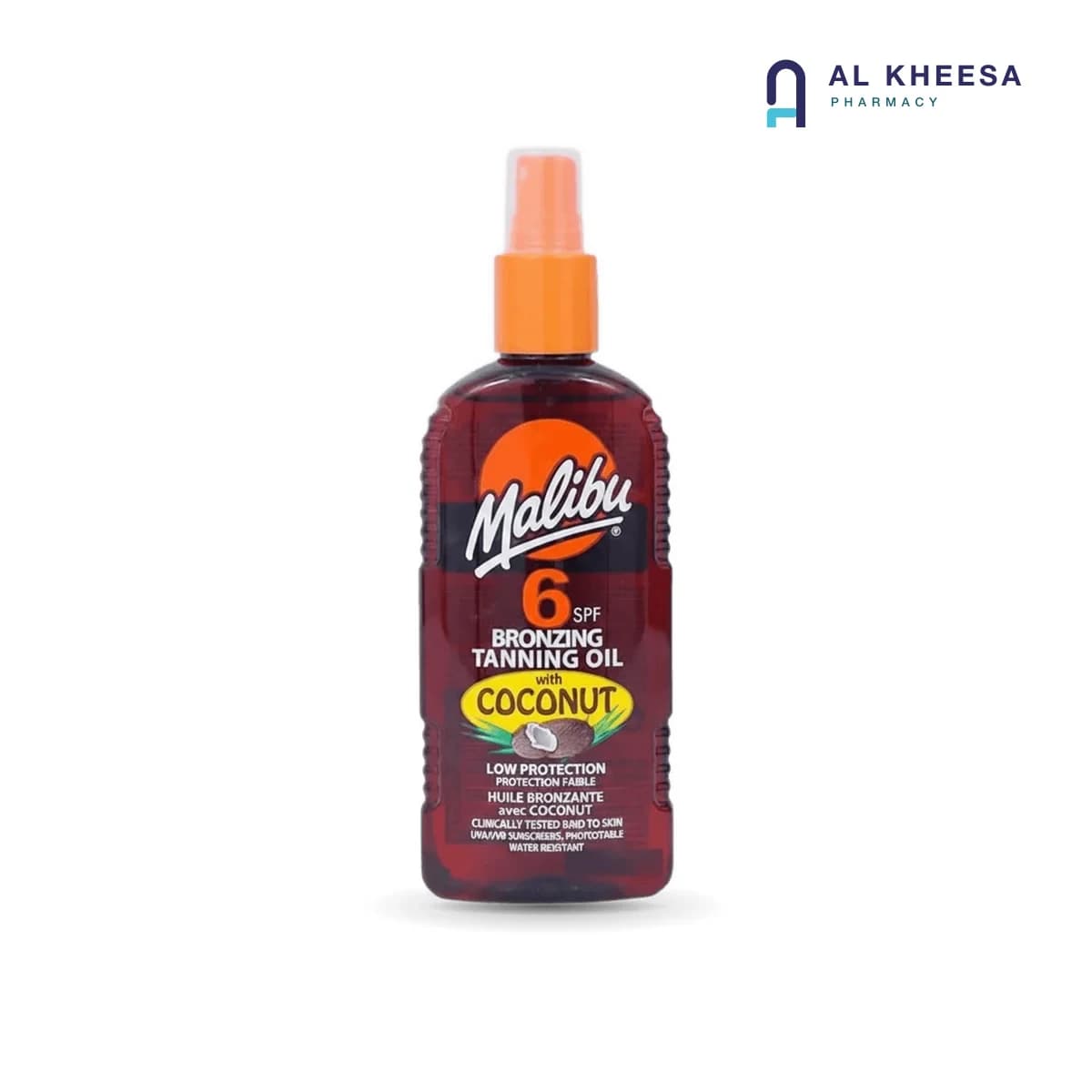 Malibu SPF 6 Bronzing Tanning Oil Coconut 200ml – Light Protection Sun Oil