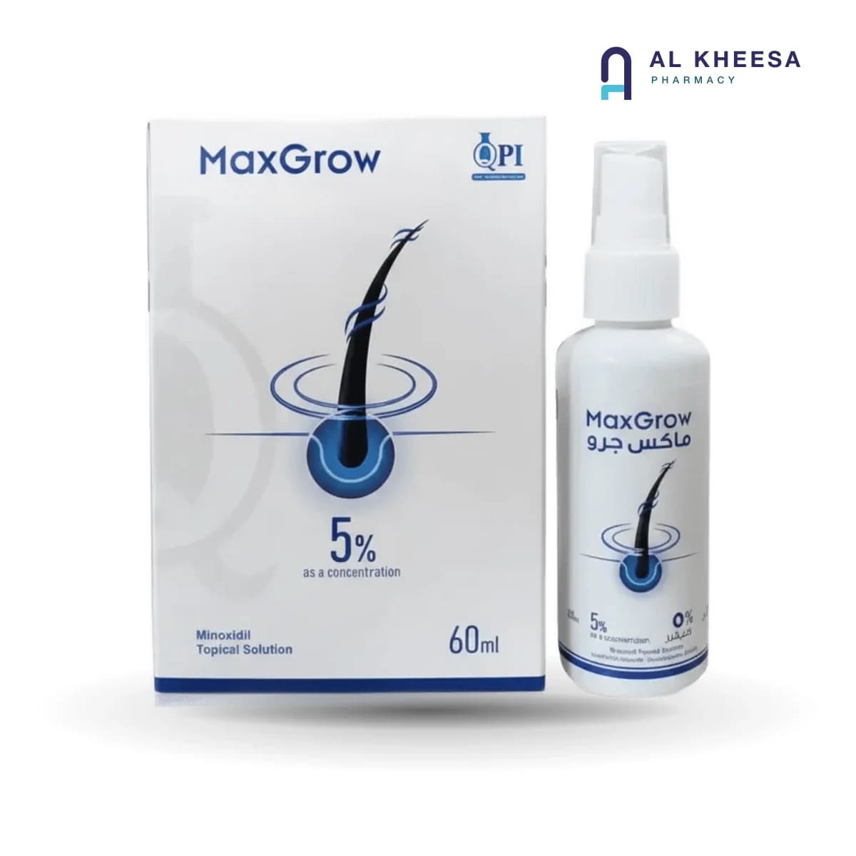 Maxgrow 5% Topical Solution 60 ml – Minoxidil Hair Regrowth Treatment for Men