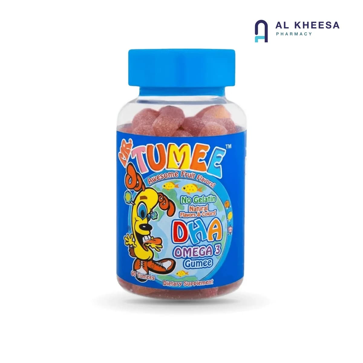 MR TUMEE DHA Omega-3 Gummies – Daily Brain and Eye Support, 60 Gummies