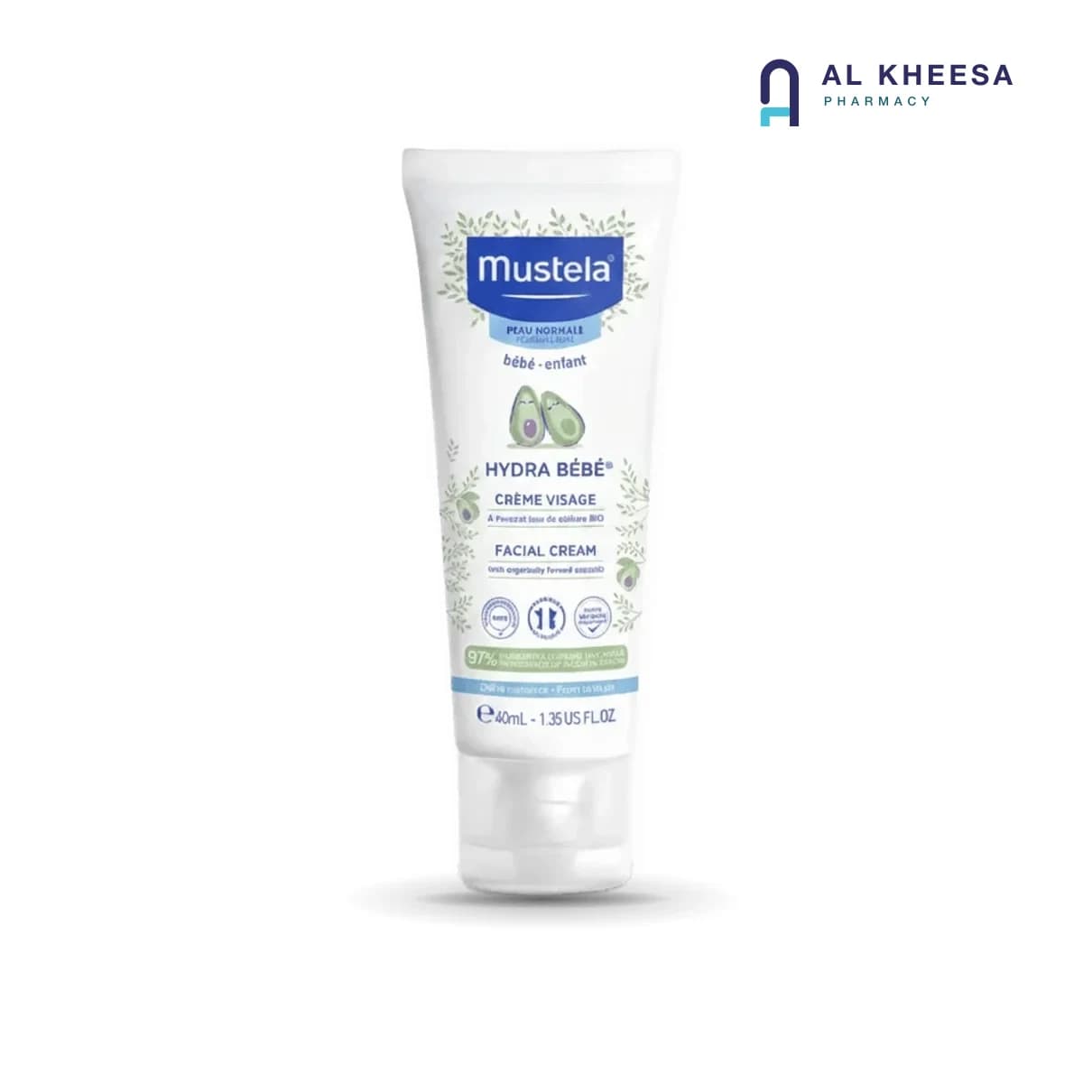 Mustela Hydra Bébé Facial Cream 40ml – Gentle Daily Moisturizer for Baby Skin