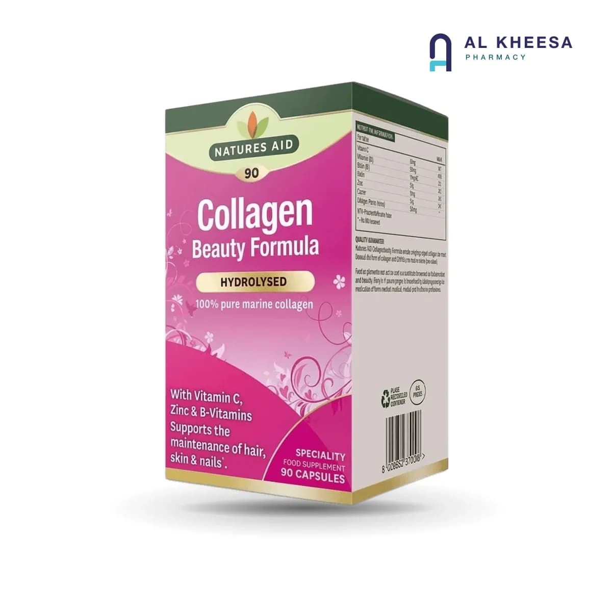 Natures  Aid Collagen Beauty Formula Capsules – Skin, Hair & Nail Support