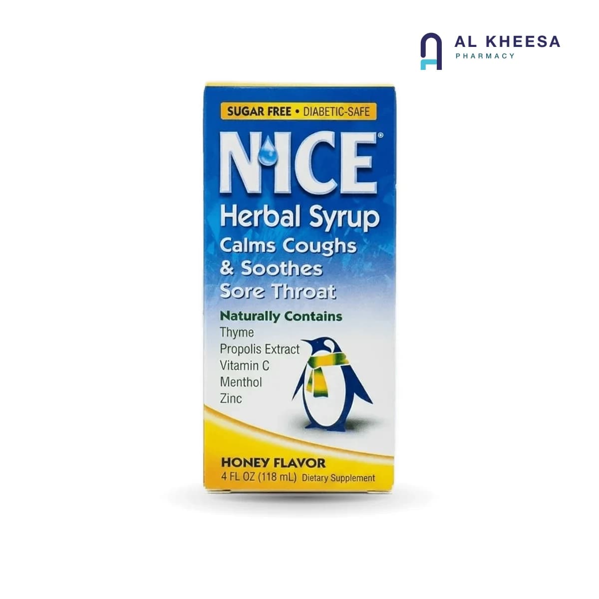Nice Cough Herbal Syrup 118ml – Natural Relief for Cough & Throat Irritation