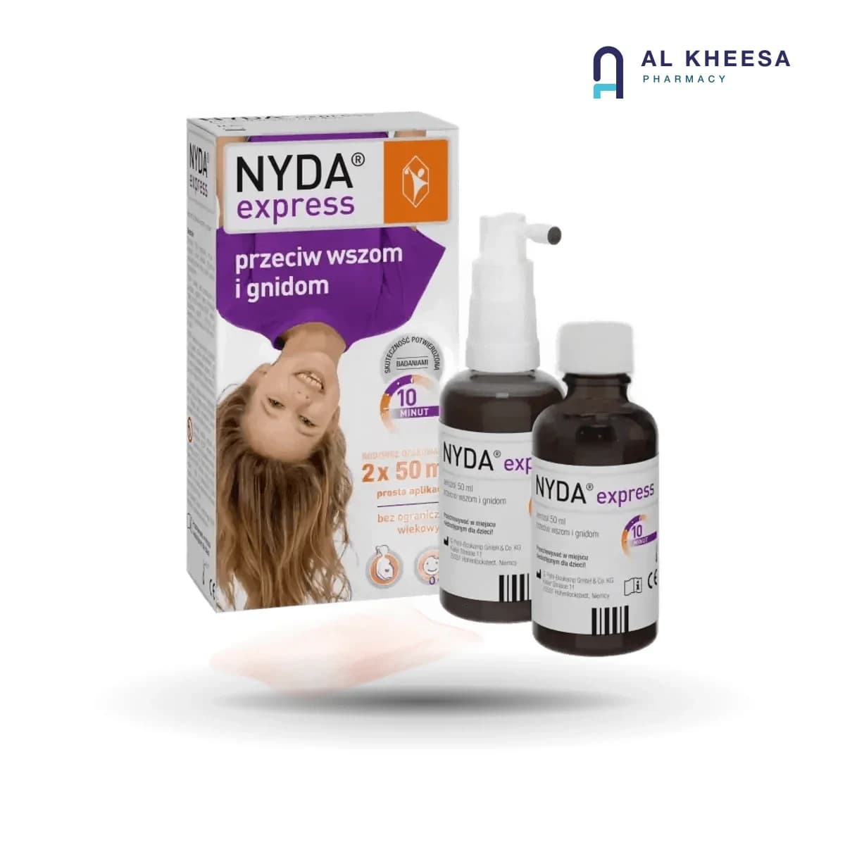 Nyda Express Anti-Lice Treatment – Double Pack, 2 x 50 ml Fast-Acting Solution