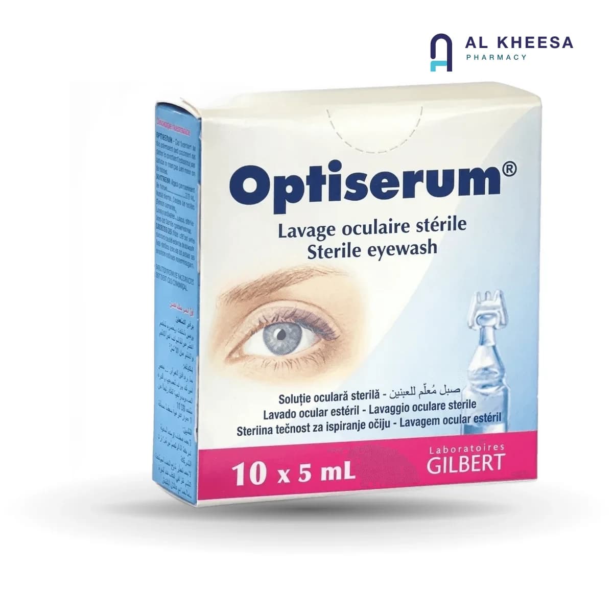 Optiserum Eye Wash 10 x 5ml – Sterile Saline Solution for Gentle Eye Cleansing