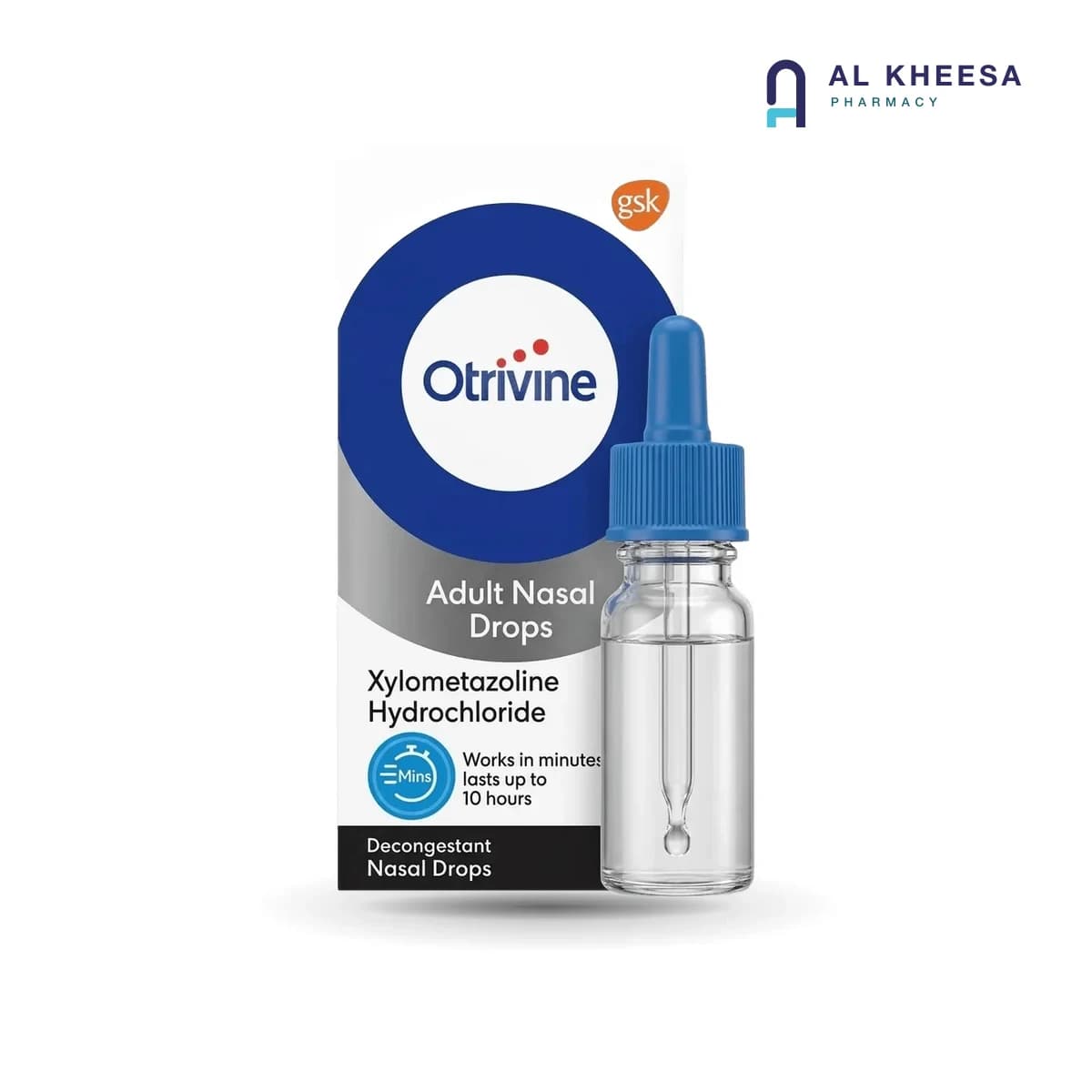 Otrivin  Adult 0.1% Nasal Drops – Fast Relief from Congestion