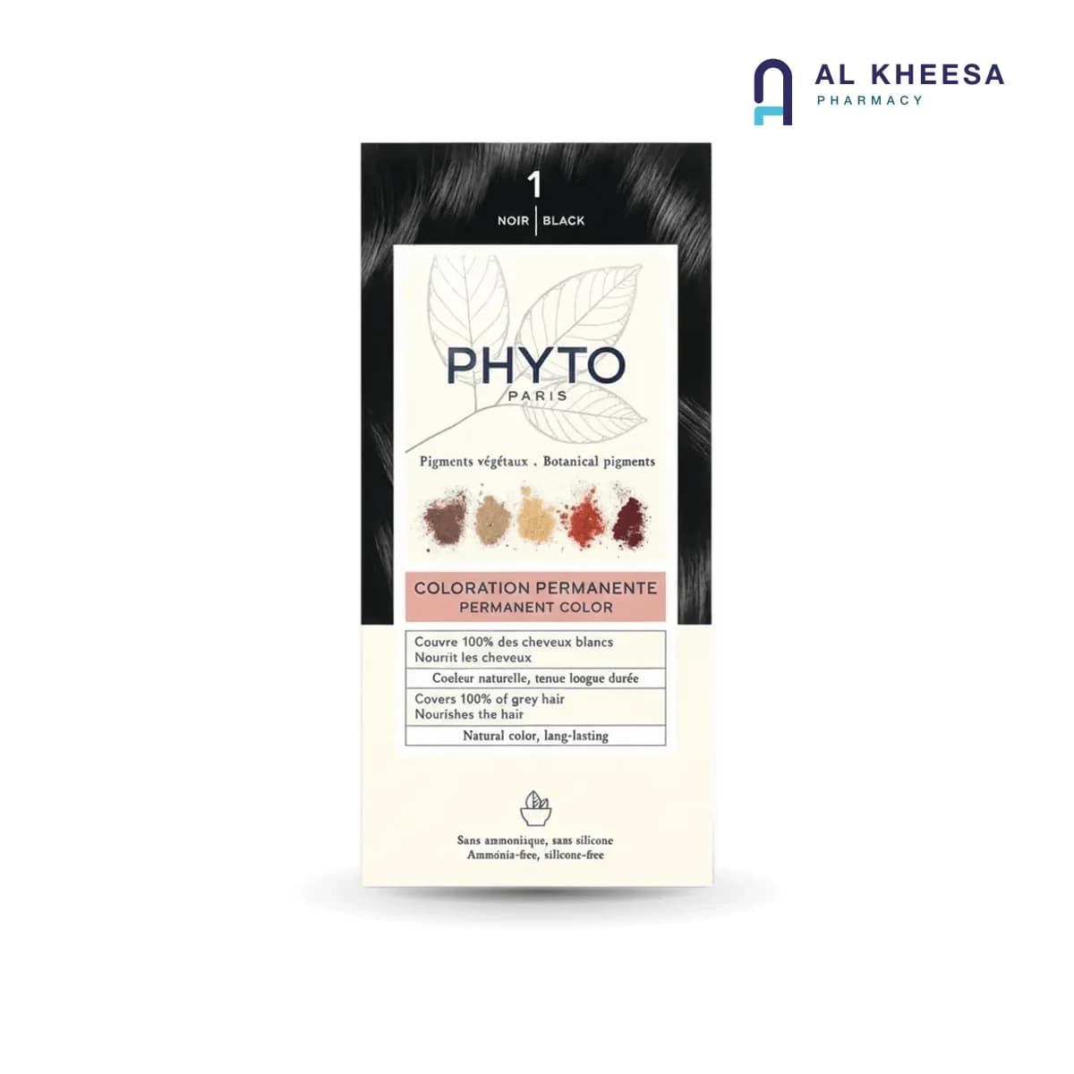 PhytoColor Hair Dye No. 01 Black – Gentle, Natural Black Hair Color
