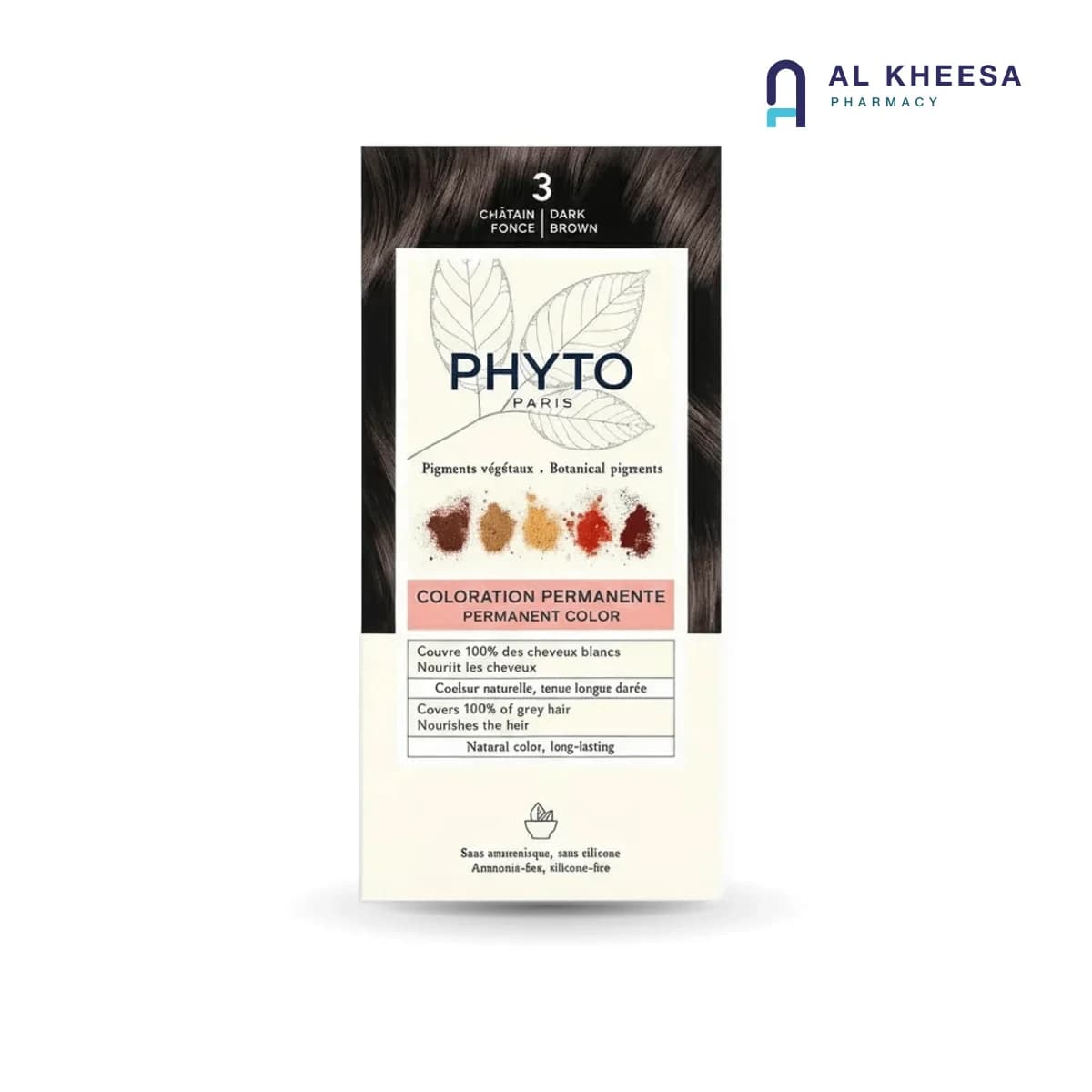 PhytoColor Hair Dye No. 3 Dark Brown – Gentle, Natural-Looking Color