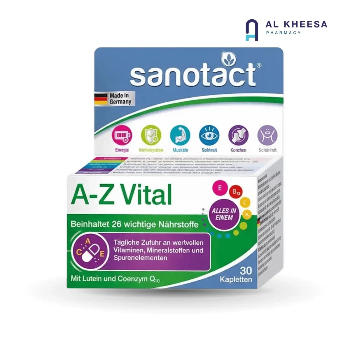 Sanotact A-Z Vital Capsules 100’s – Complete Multivitamin & Mineral Supplement