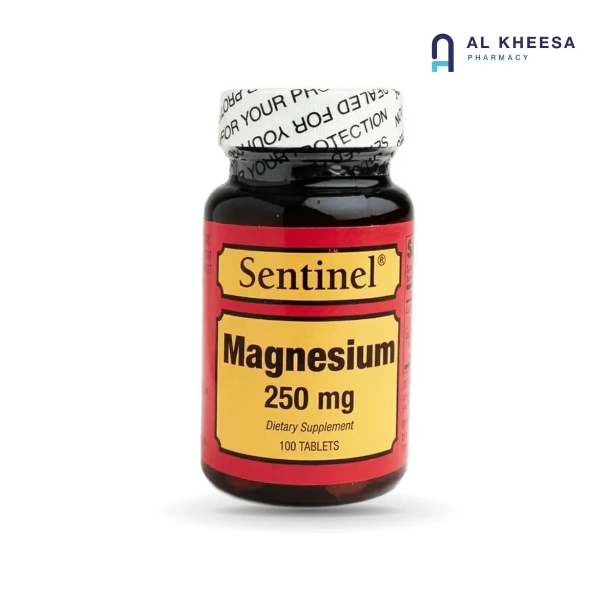 Sentinel Magnesium 250 mg Tablets – 100 Count | Muscle, Nerve & Energy Support