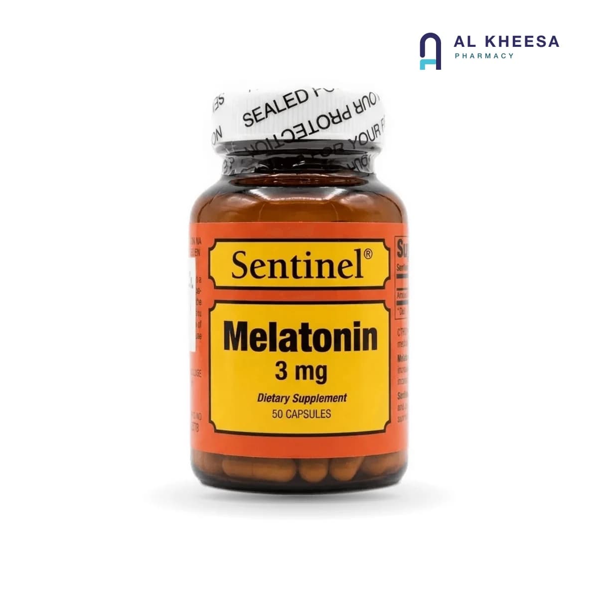 Sentinel Melatonin 3 mg Tablets – Mild Sleep Support Supplement (50 Tablets)