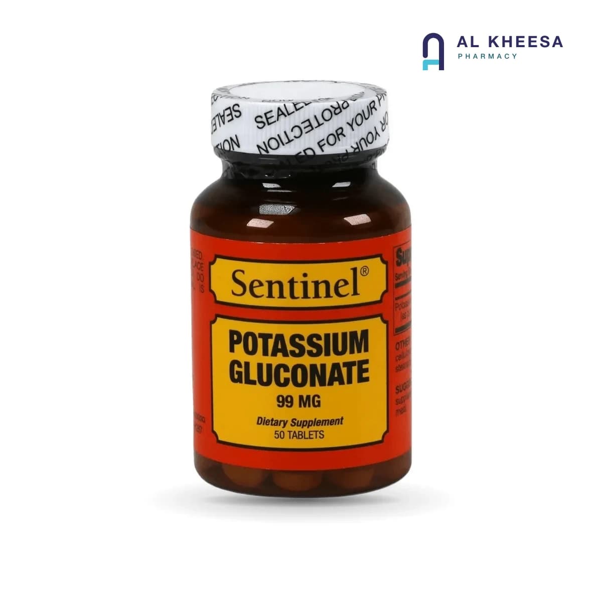 Sentinel Potassium Gluconate 99 mg Tablets – 50 Count