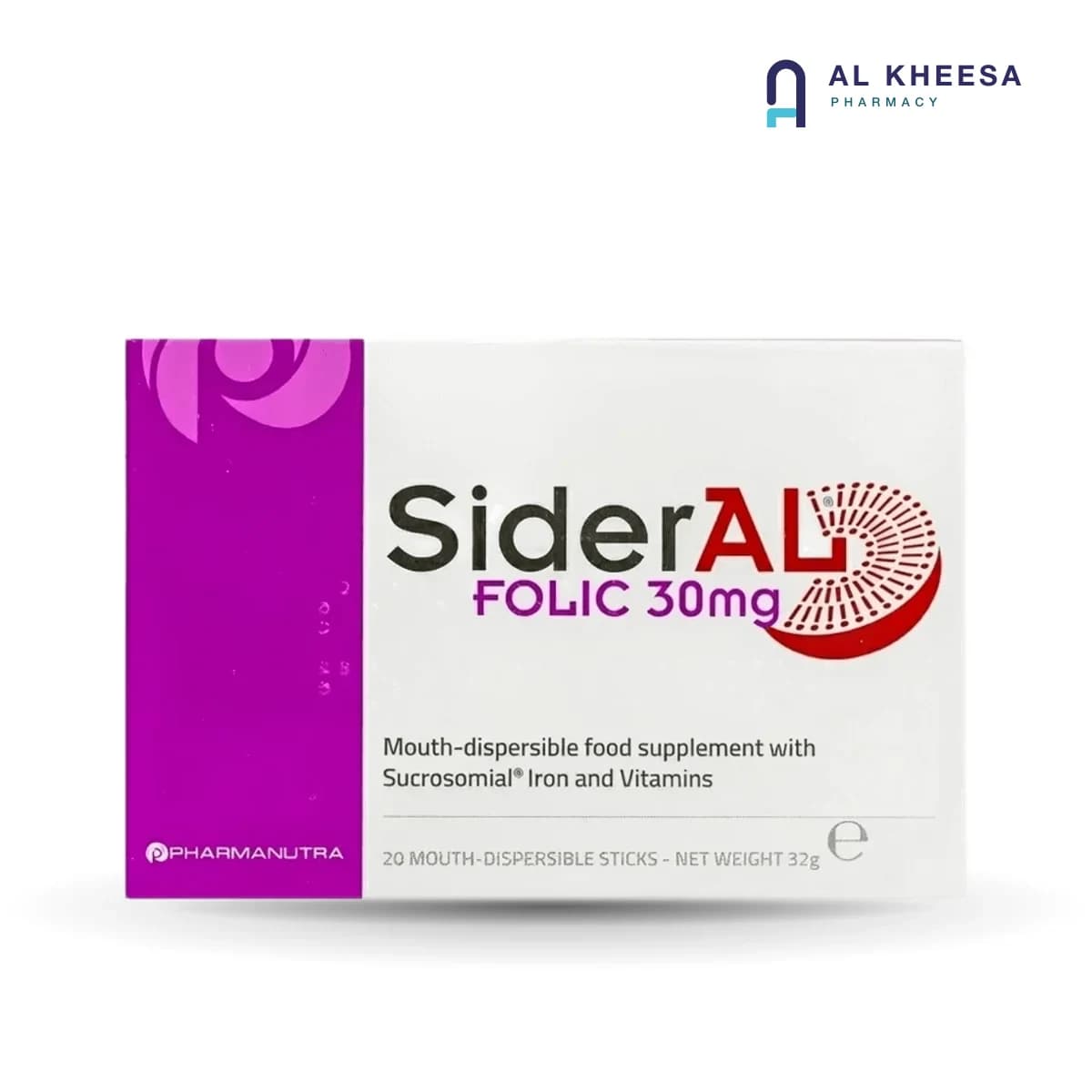 Sideral Folic 30 mg Orodispersible Iron Supplement Sticks – 20 Sachets