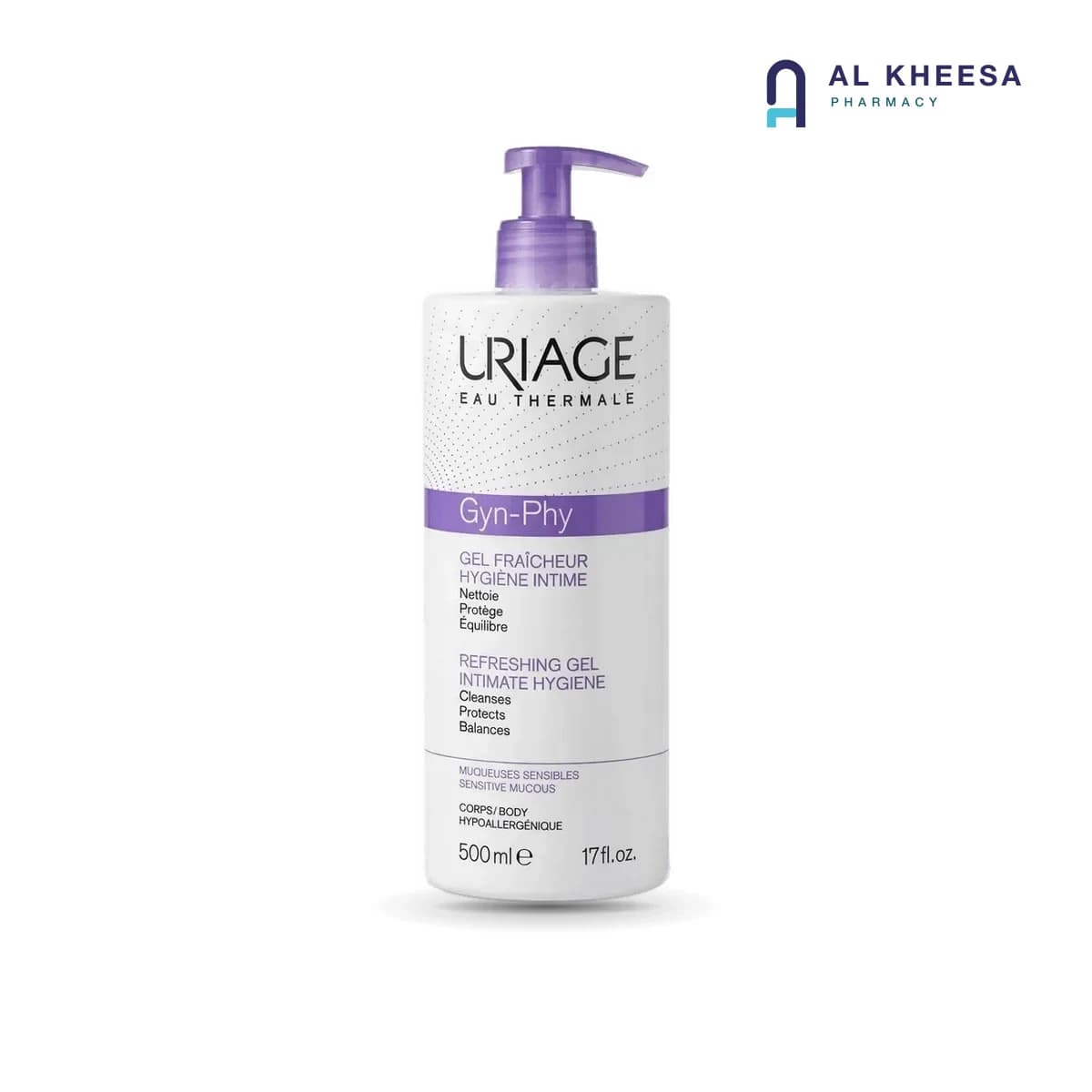 Uriage Gyn-Phy Refresh Gel FP – Gentle Feminine Hygiene Wash – 500 ml